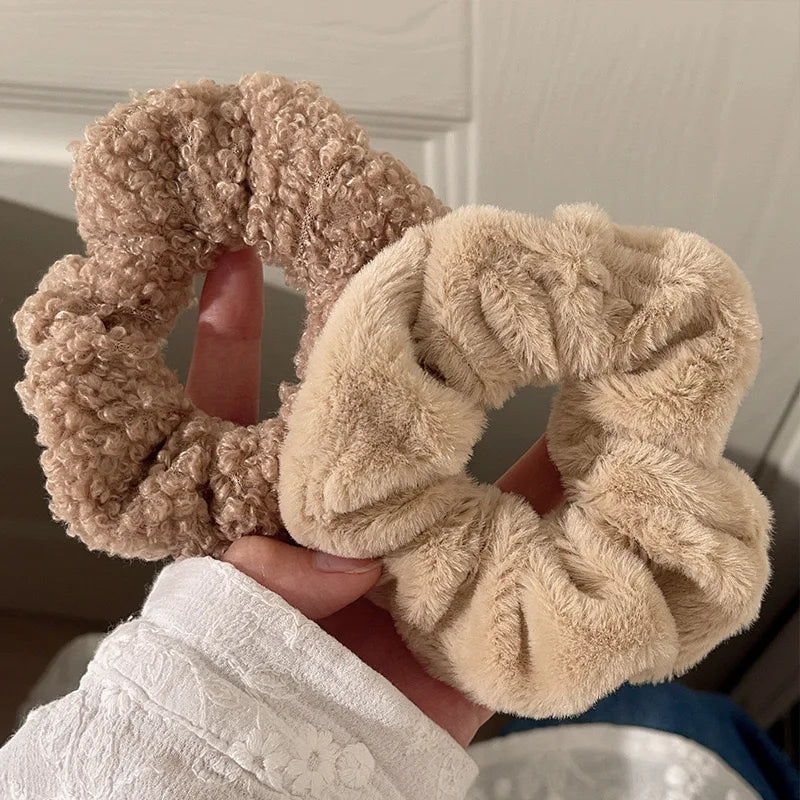 Soft Fuzzy Knit Scrunchies (7pcs)